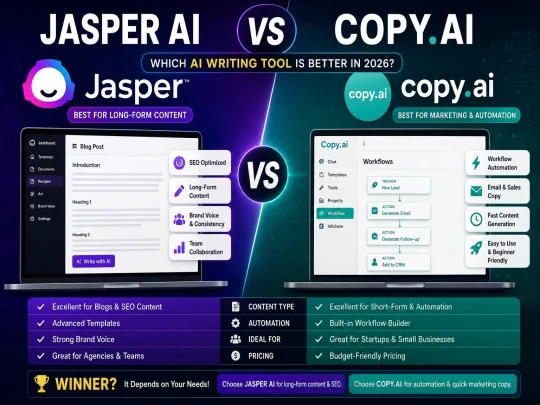 Jasper AI vs Copy.ai: Which AI Writing Tool Is Better in 2026?